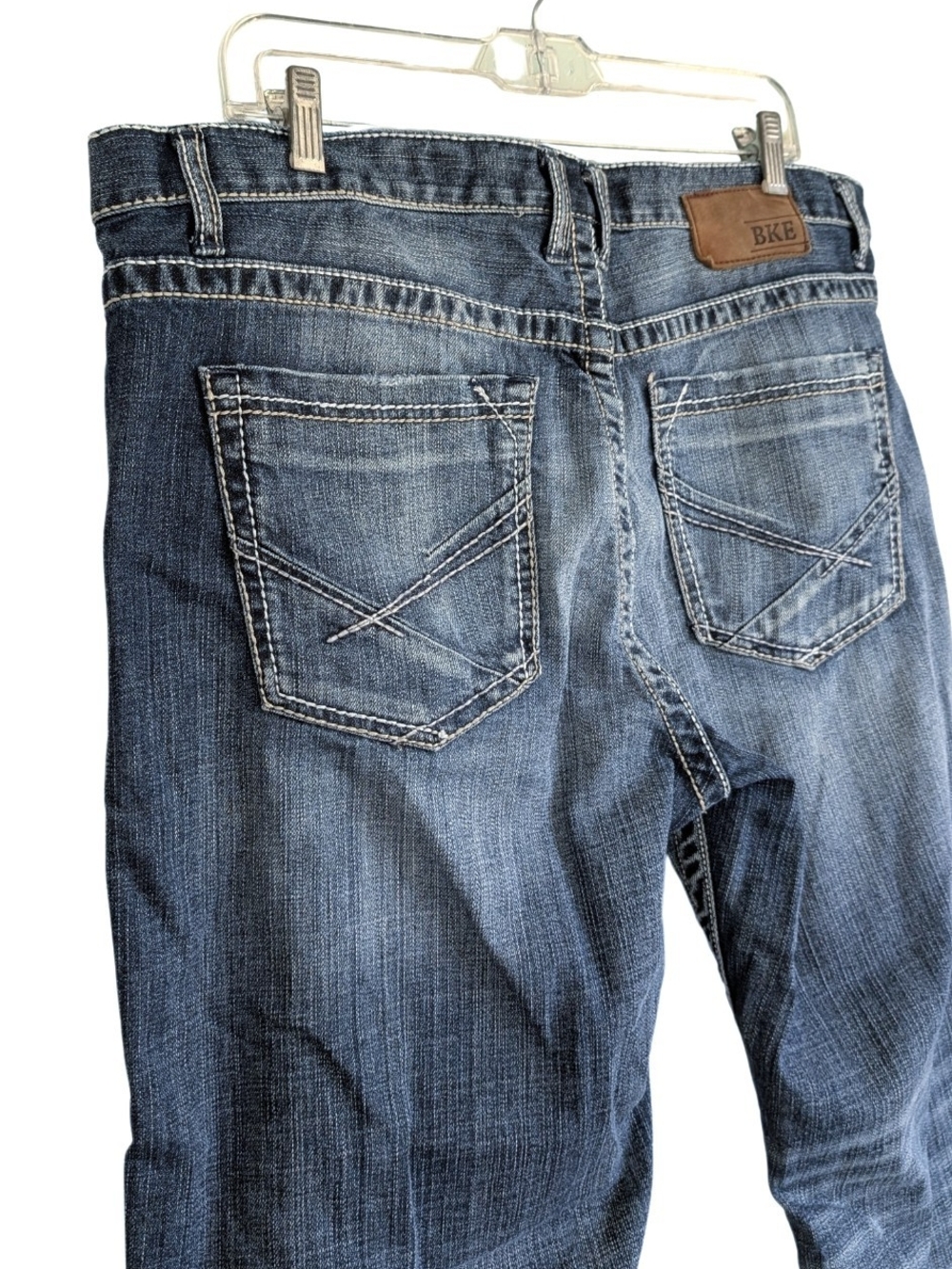 BKE Tyler Bootleg Medium Wash Jeans Distressed Denim Size 38R